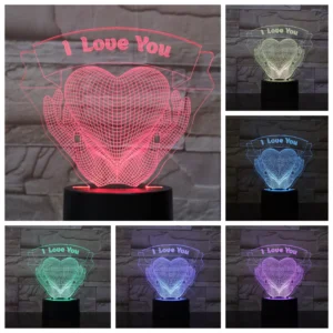 Valentine's Gift Hands Holding Love 3D Night Light